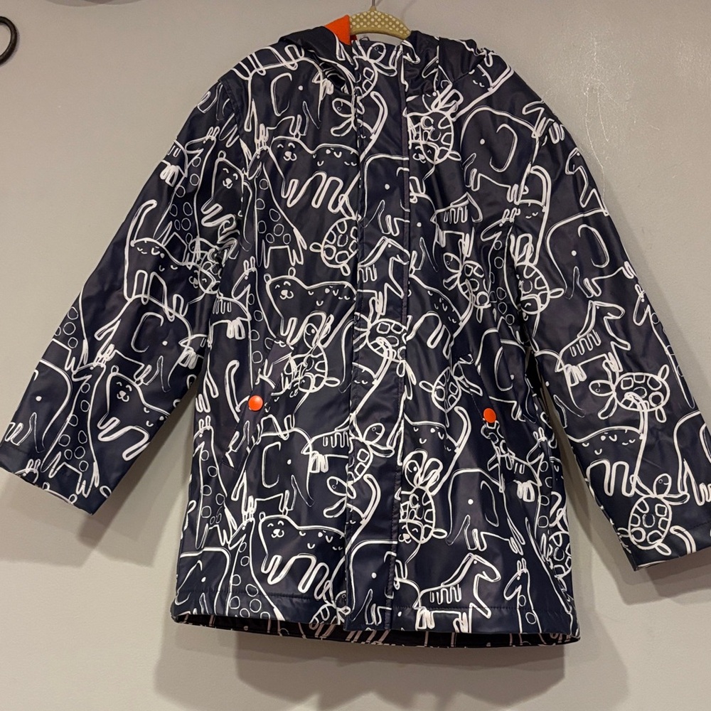 Wippette kids Children's Navy Animal Print Raincoat